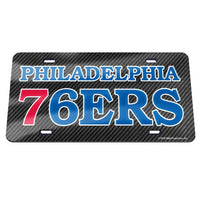 Philadelphia 76ers CARBON Specialty Acrylic License Plate