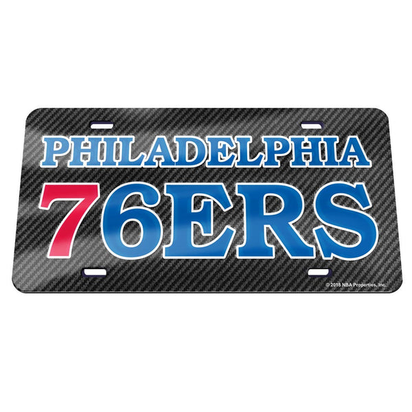 Philadelphia 76ers CARBON Specialty Acrylic License Plate