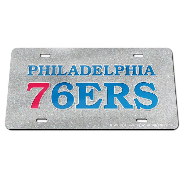 Philadelphia 76ers GLITTER Specialty Acrylic License Plate