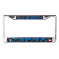 Philadelphia 76ers CARBON Lic Plt Frame S/L Printed