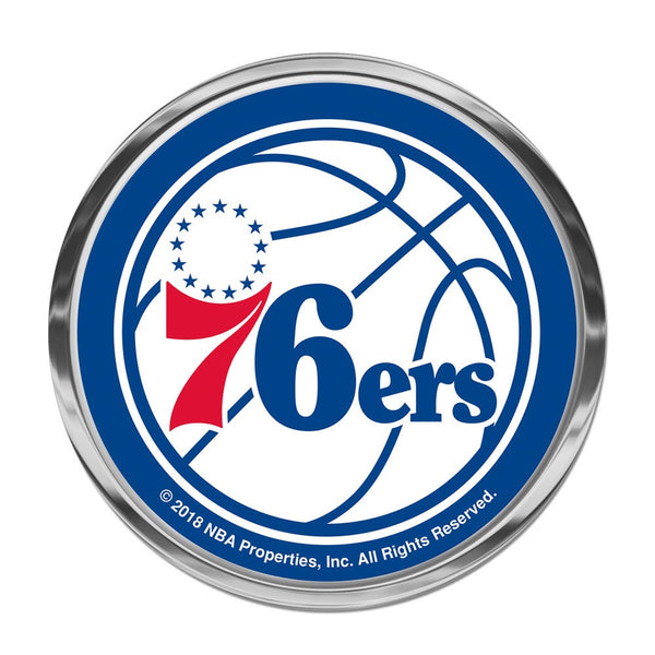Philadelphia 76ers Chrome Metal Domed Emblem