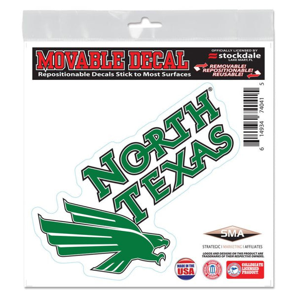 Wholesale-North Texas Mean Green All Surface Decal 6" x 6"