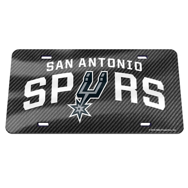 San Antonio Spurs CARBON Specialty Acrylic License Plate