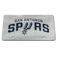San Antonio Spurs GLITTER Specialty Acrylic License Plate