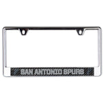San Antonio Spurs CARBON Lic Plate Frame B/O Printed