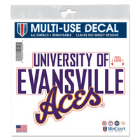 Evansville Purple Aces All Surface Decal 6" x 6"