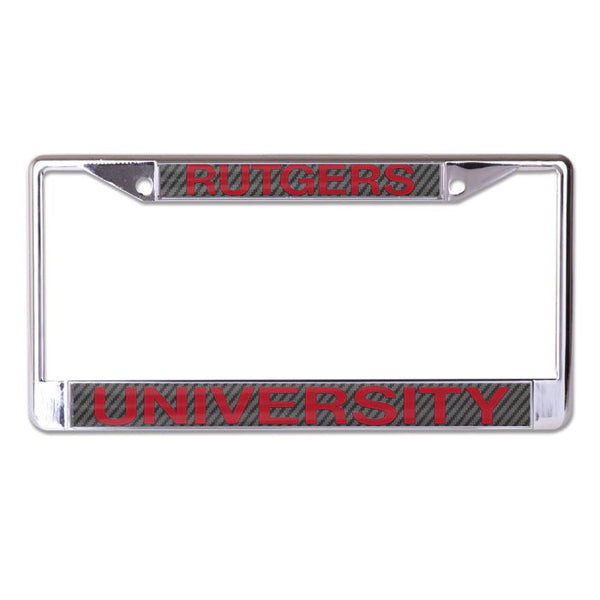 Wholesale-Rutgers Scarlet Knights CARBON Lic Plt Frame S/L Printed