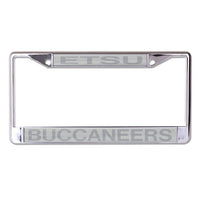 Wholesale-East Tennessee State Buccaneers FROSTED Lic Plt Frame S/L Printed