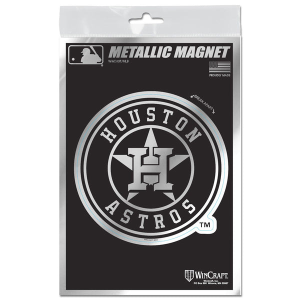 Houston Astros Metallic Magnets 3" x 5"