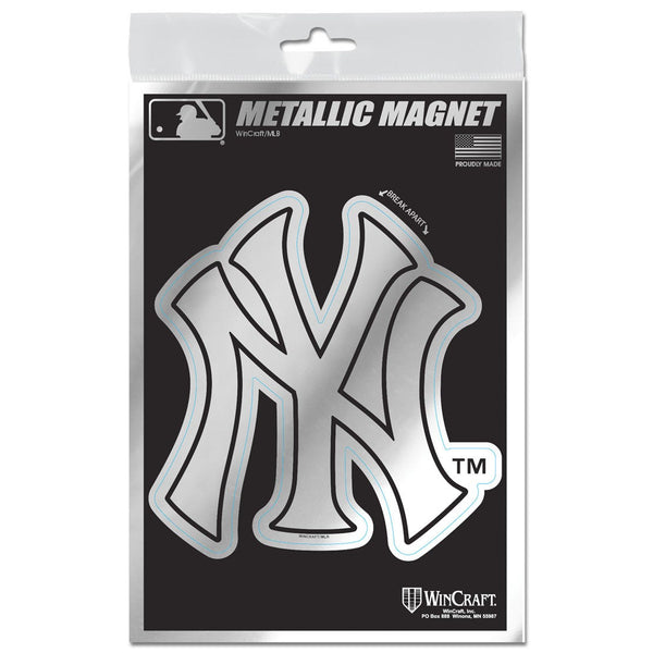 New York Yankees Metallic Magnets 3" x 5"