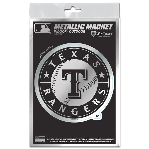 Texas Rangers Metallic Magnets 3" x 5"