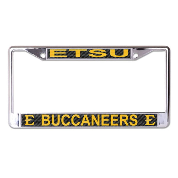 Wholesale-East Tennessee State Buccaneers CARBON Lic Plt Frame S/L Printed