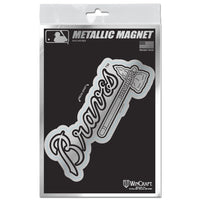 Atlanta Braves Metallic Magnets 3" x 5"