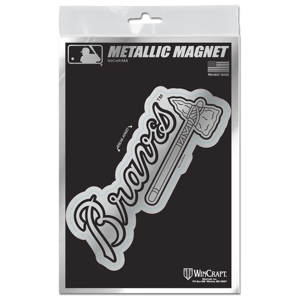Atlanta Braves Metallic Magnets 3" x 5"