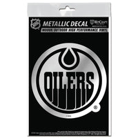 Edmonton Oilers Decal Metallic 3" x 5"