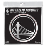 Golden State Warriors Metallic Magnets 6" x 6"