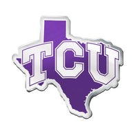 Wholesale-TCU Horned Frogs STATE Acrylic Auto Emblem