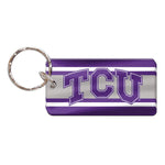 Wholesale-TCU Horned Frogs STRIPES Keychain Rectangle