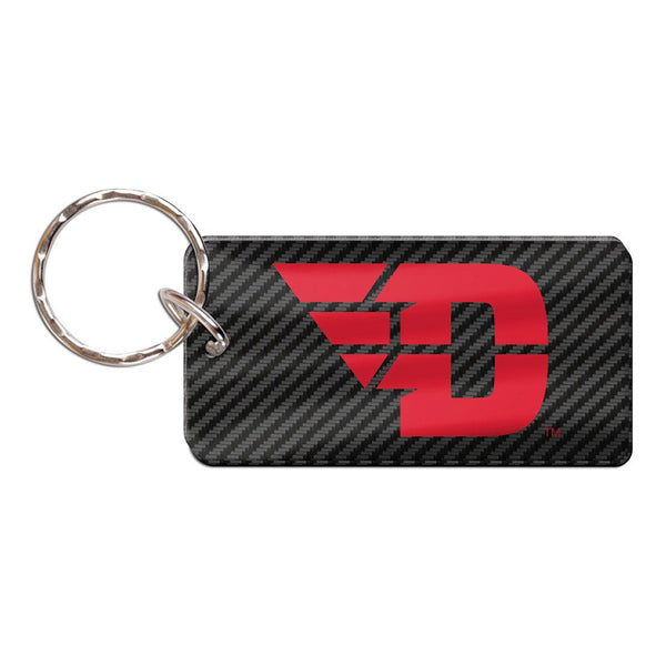 Dayton Flyers CARBON Keychain Rectangle