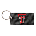 Wholesale-Texas Tech Red Raiders CARBON Keychain Rectangle