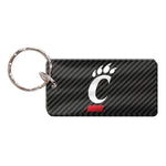 Cincinnati Bearcats CARBON Keychain Rectangle