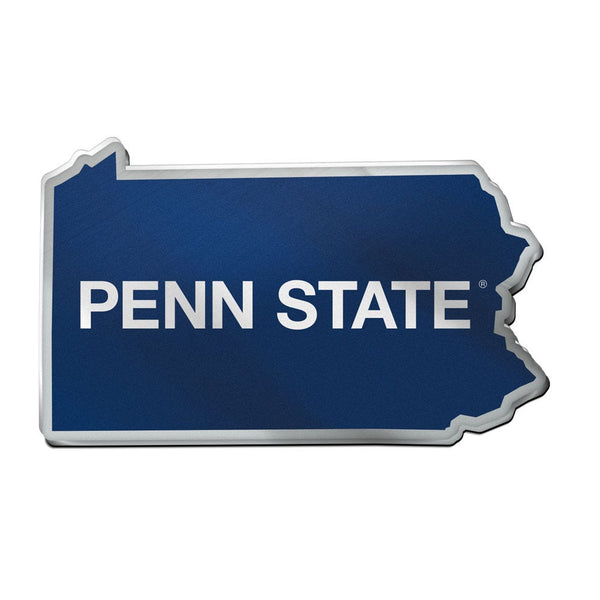 Penn State Nittany Lions STATE SHAPE Acrylic Auto Emblem