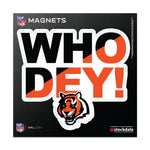 Cincinnati Bengals SLOGAN Outdoor Magnets 6" x 6"