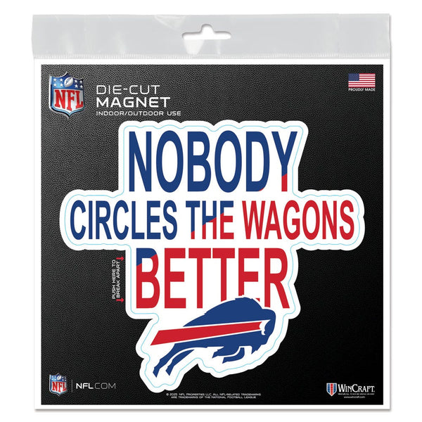 Buffalo Bills SLOGAN Outdoor Magnets 6" x 6"