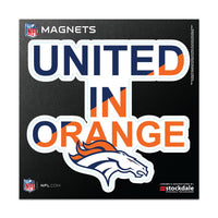 Denver Broncos SLOGAN Outdoor Magnets 6" x 6"