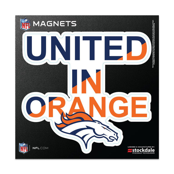 Denver Broncos SLOGAN Outdoor Magnets 6" x 6"