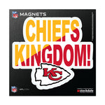 Kansas City Chiefs SLOGAN Outdoor Magnets 6" x 6"