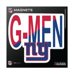 New York Giants SLOGAN Outdoor Magnets 6" x 6"