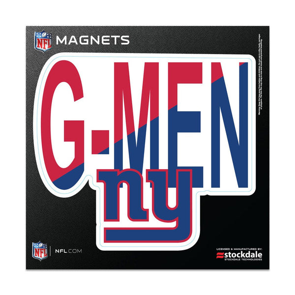 New York Giants SLOGAN Outdoor Magnets 6" x 6"