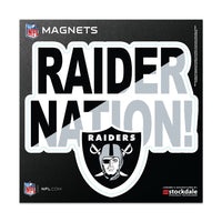 Las Vegas Raiders SLOGAN Outdoor Magnets 6" x 6"