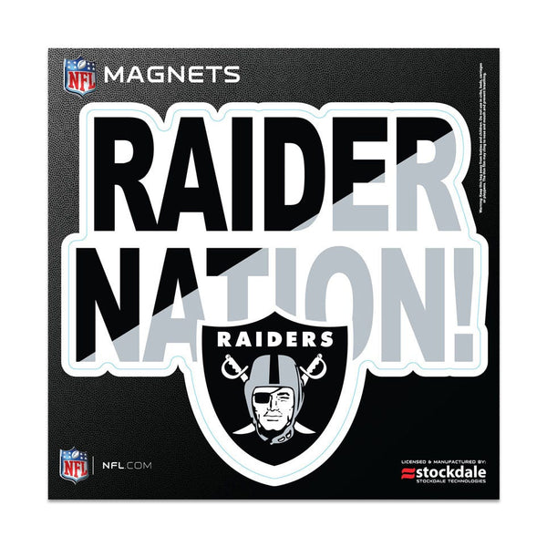 Las Vegas Raiders SLOGAN Outdoor Magnets 6" x 6"