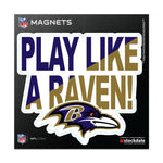 Baltimore Ravens SLOGAN Outdoor Magnets 6" x 6"