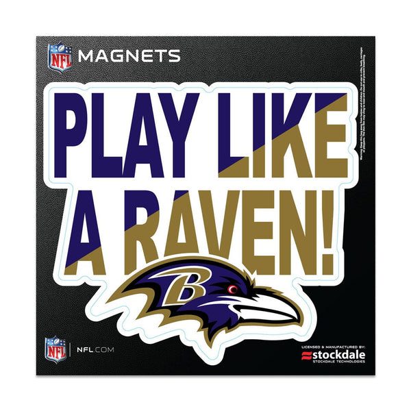 Baltimore Ravens SLOGAN Outdoor Magnets 6" x 6"