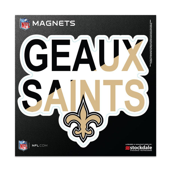 New Orleans Saints SLOGAN Outdoor Magnets 6" x 6"