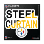 Pittsburgh Steelers SLOGAN Outdoor Magnets 6" x 6"