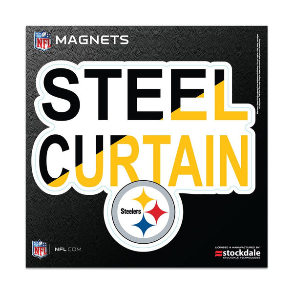 Pittsburgh Steelers SLOGAN Outdoor Magnets 6" x 6"