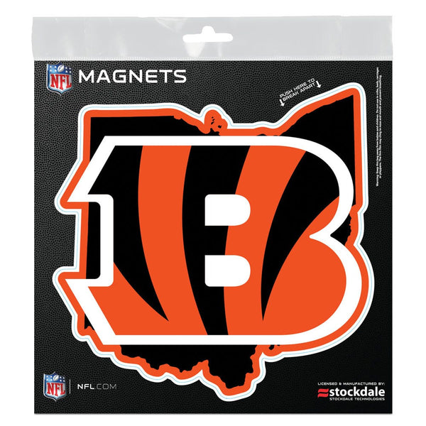 Cincinnati Bengals STATE Outdoor Magnets 6" x 6"