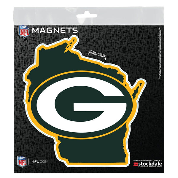 Green Bay Packers STATE Outdoor Magnets 6" x 6"