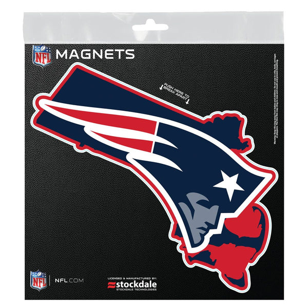 New England Patriots STATE Outdoor Magnets 6" x 6"