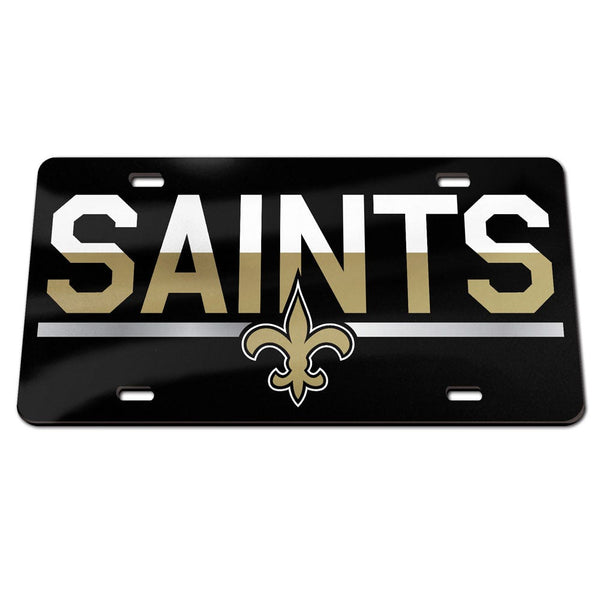New Orleans Saints COLOR DUO Specialty Acrylic License Plate