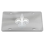 New Orleans Saints FROSTED Acrylic Classic License Plates
