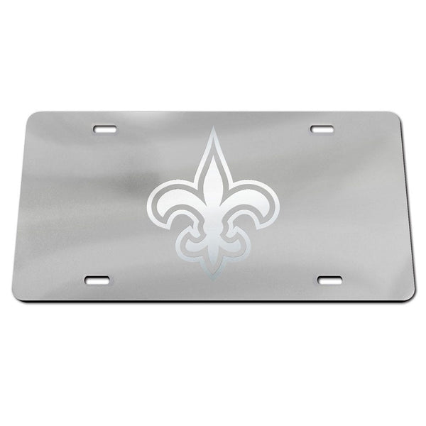 New Orleans Saints FROSTED Acrylic Classic License Plates