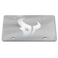 Houston Texans FROSTED Specialty Acrylic License Plate