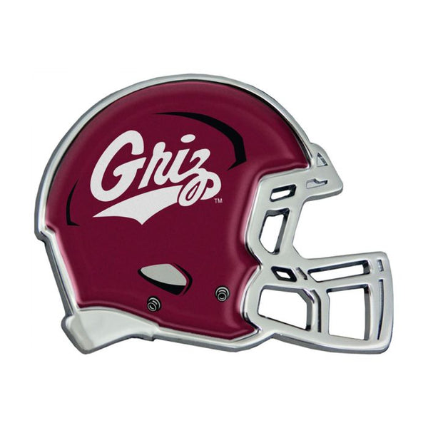 Wholesale-Montana Grizzlies HELMET Chrome Metal Domed Emblem