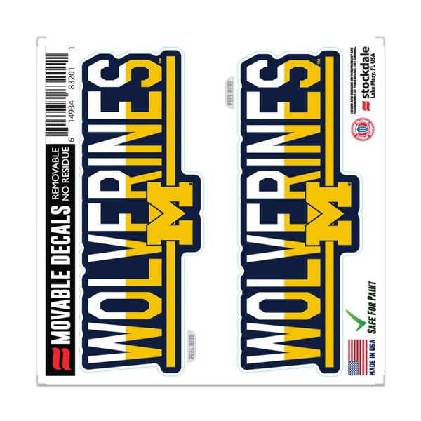 Wholesale-Michigan Wolverines COLOR DUO All Surface Decal 6" x 6"