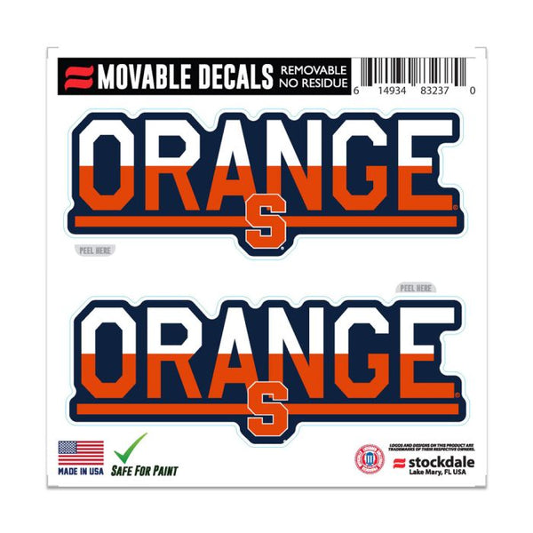 Wholesale-Syracuse Orange COLOR DUO All Surface Decal 6" x 6"